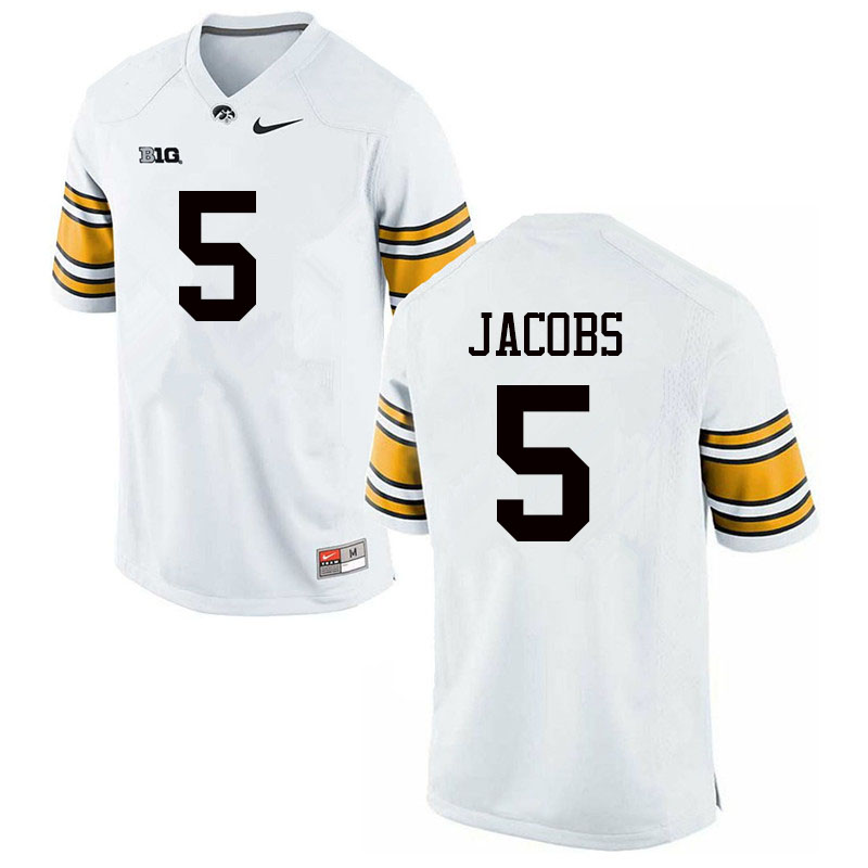 Men #5 Jestin Jacobs Iowa Hawkeyes College Football Jerseys Sale-White